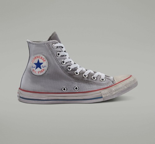 Converse Chuck Taylor All Star Canvas Smoke High Top Crafted in Italy Shoe Grey - Picture 1 of 6