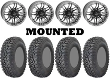 Kit 4 GBC Parallax Tires 31x10-14 on Quadboss Stryker Gray Wheels 550