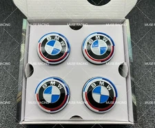 BMW 50th Anniversary Edition Floating Alloy Wheel Center  56mm 68mm Hub Caps