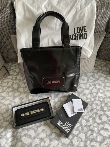 love moschino bag black with black purse - Picture 3 of 3
