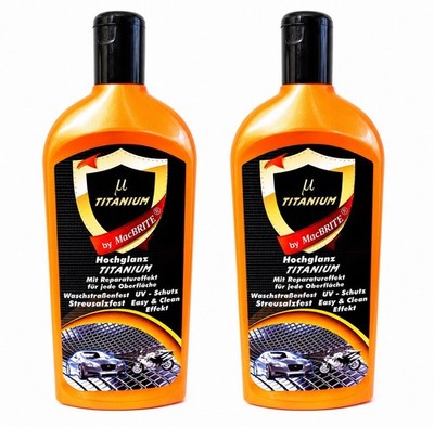 2x 500ml µ TITANIUM ! Hochglanz Autopolitur  Repair-Effekt Politur MacBrite NEU