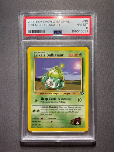 Erika's Bulbasaur (Unlimited) graded PSA 8 for sale on eBay