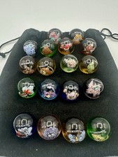Vintage 1999 Toy Biz Pok mon glass marbles lot featuring 18 authentic Gen 1