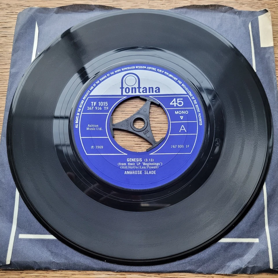 AMBROSE SLADE Genesis / Roach Daddy 1969 UK Fontana TF 1015 RARITY LOVELY COPY - Image 2 of 4