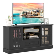 Multi-Function TV Stand for TVs up to 70" Bedroom Living Room Study Black