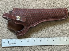 Vintage Right Hand Leather Revolver Holster Old West 7/64 K-6 Mexico