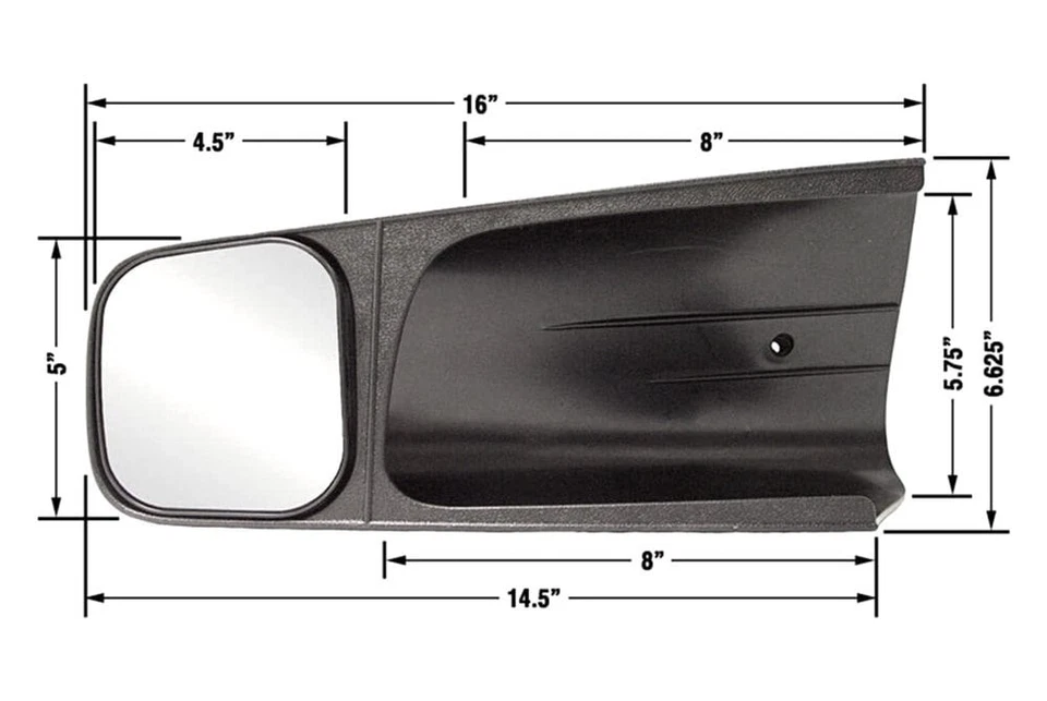 For Chevy Tahoe 95-99 CIPA Driver & Passenger Side Towing Mirror Extension Set Foto 2 de 3