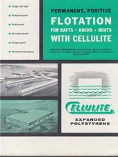 Cellulite Corporation Flotation Rafts Docks & Boats sales folder 1950s