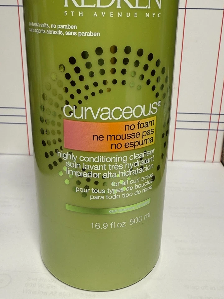 Limpiador altamente acondicionador Redken Curvaceous sin espuma 16,9 oz Foto 3 de 4