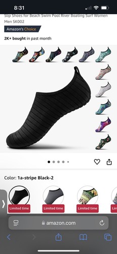 Seekway Wasserschuhe Modell 701 Größe 40-41 neu im Karton Herren US Größe 7,5-8,5 schwarz C3 - Bild 1 von 7