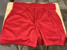 Vintage 90s Voit USA Men s Gym Teacher Shorts Red Snap Waist M 32-34 NWOTs