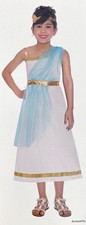 NEW Roman Goddess Toga Party Dress Up Pretend Play Child Costume Sz 6/6X