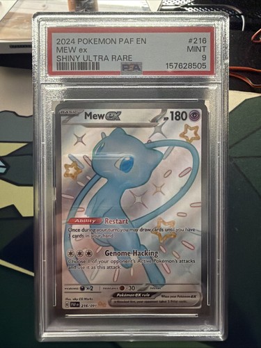 2024 POKEMON PAF EN-PALDEAN FATES SHINY ULTRA RARE #216 MEW EX PSA 9