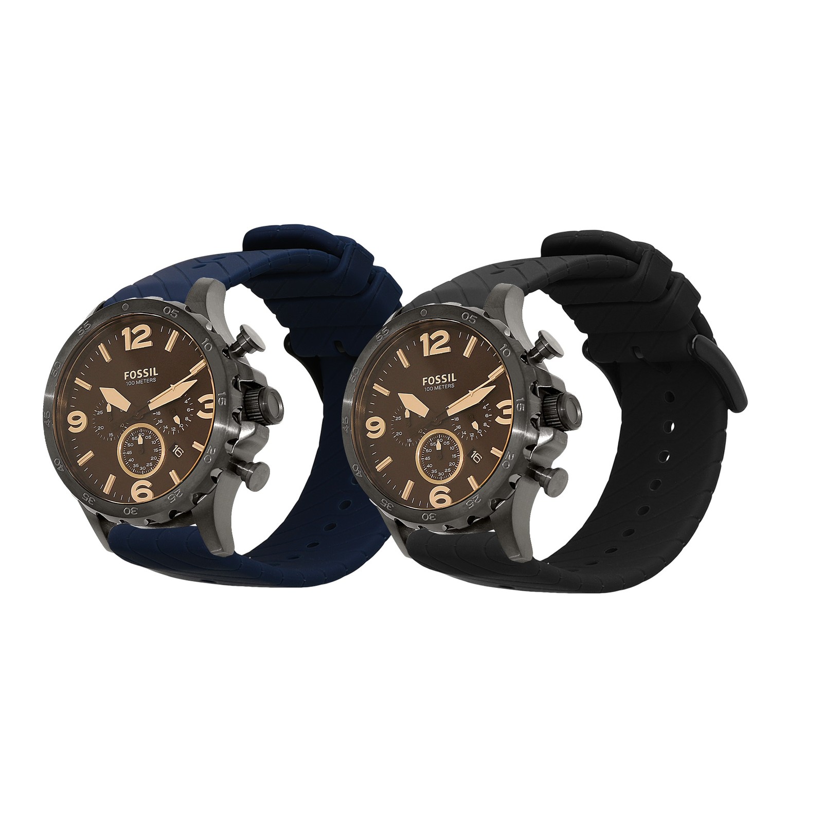 kwmobile 2x Sportarmband kompatibel mit Fossil Mens Nate Q Machine Armband - 2190₽
