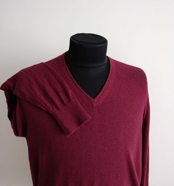 Men Gran Sasso Sweater Burgundy 52