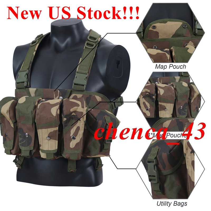 US Ship!!! AK 6b13 Chest Rig Woodland Tactical Vest Russian