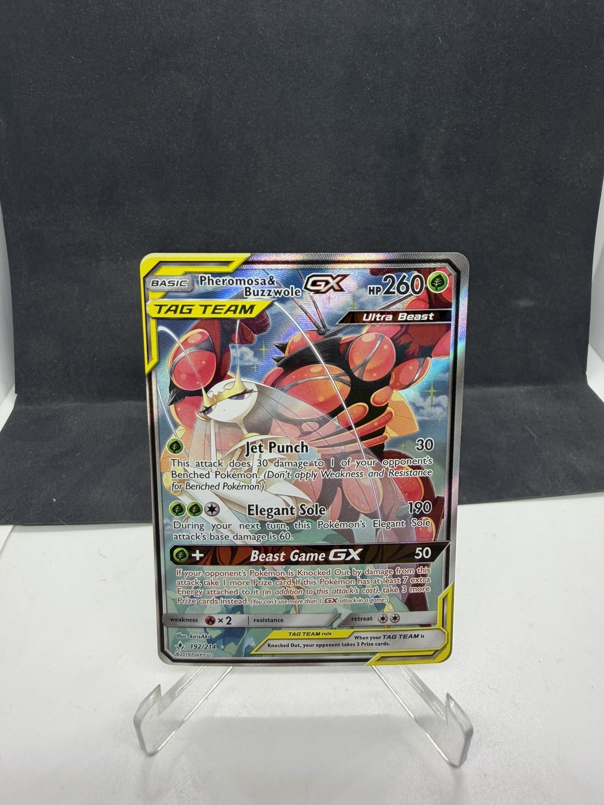 Phermosa & Buzzwole GX 192/214 Unbroken Bonds Full Art Ultra Rare NM