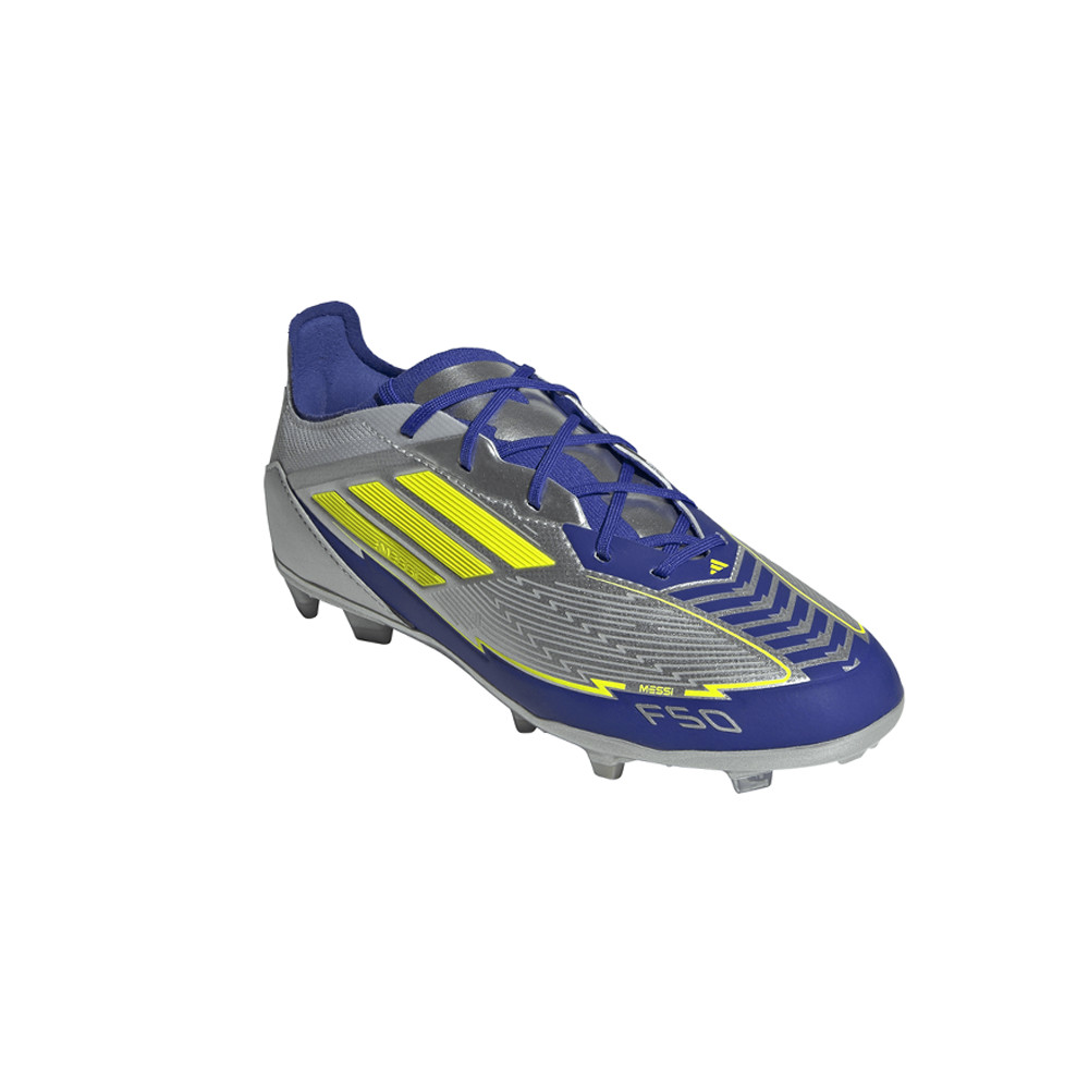 adidas F50 Elite Messi Firm Ground Soccer Cleats Youth Boys Silver Sneakers Athl thumbnail 2
