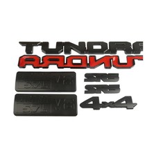 Toyota Tundra Blackout Emblem Overlays 2014-2021, 7Pcs Matte Black ABS