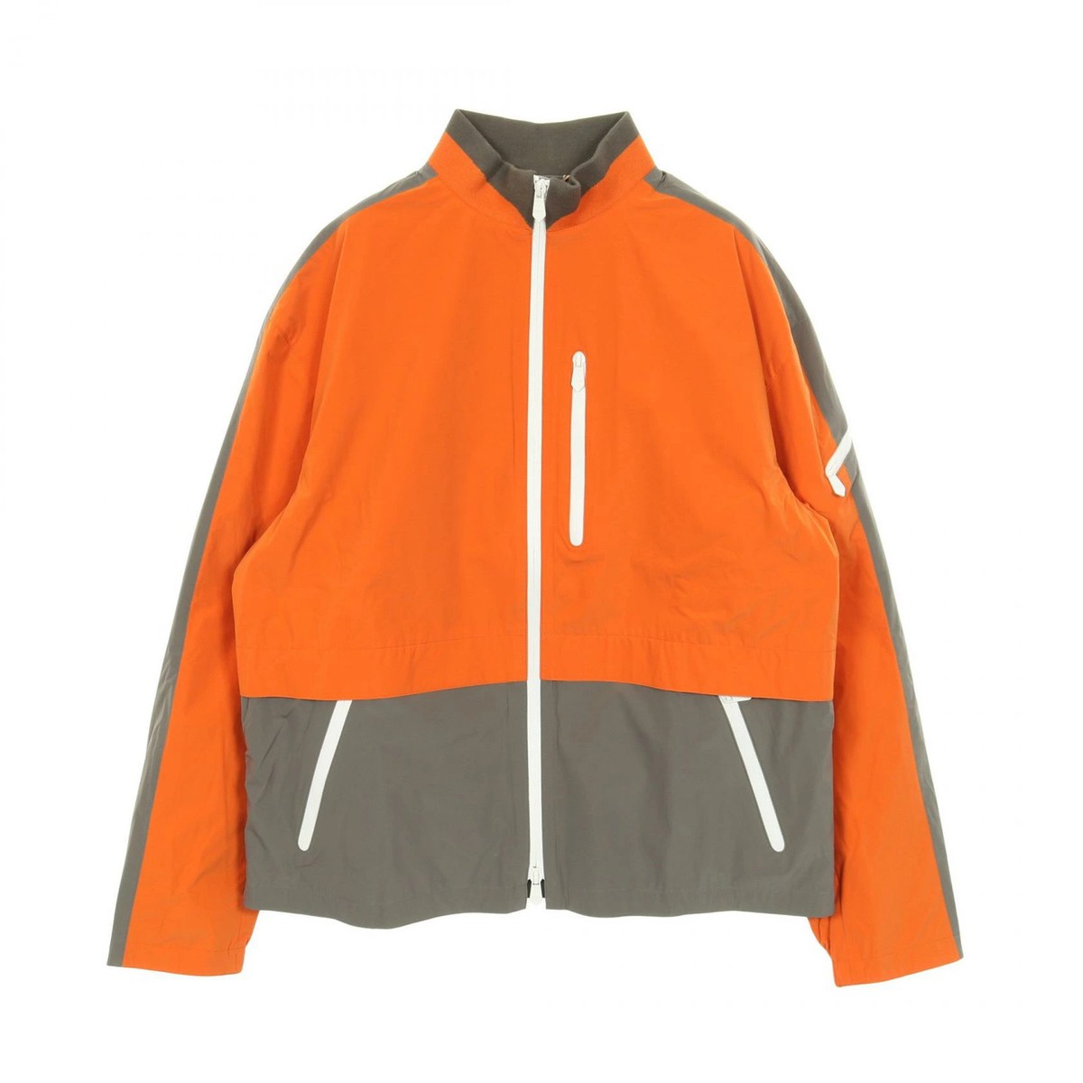 HERMES Nylon Jacket Blouson Clothing Outer Nylon Men s Orange Gray