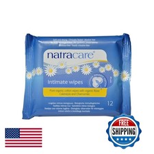 Natracare Organic Intimate Cotton Wipe 12 Pack 144 Wipes