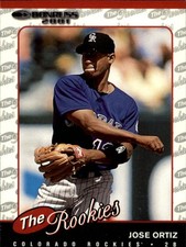 2001 Donruss Rookies #R105 Jose Ortiz UPD Rookie CArd RC . rookie card picture