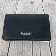 Kate Spade Black Mini Folded Wallet Leather Nylon As043 101