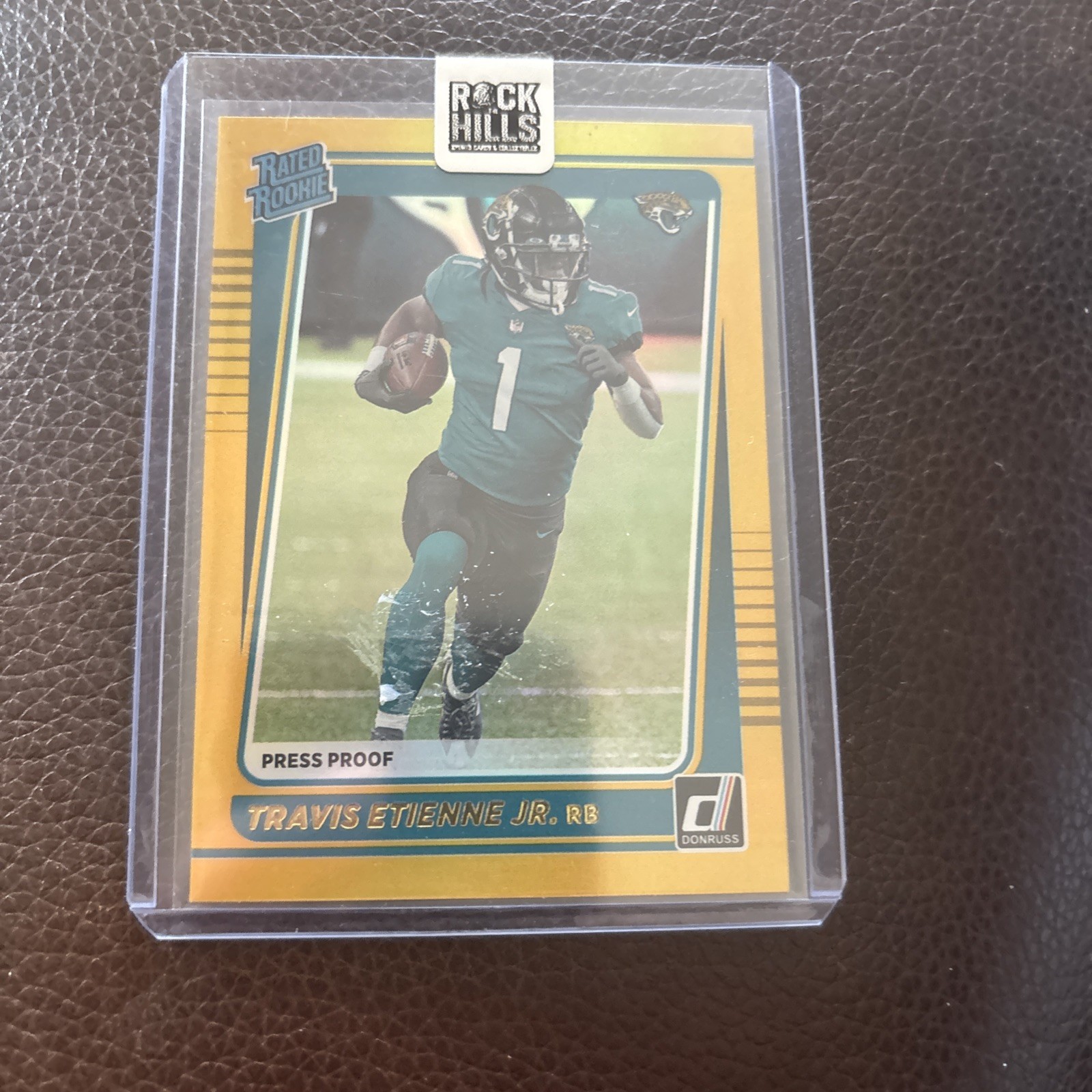 TRAVIS ETIENNE JR. 2021 DONRUSS RATED ROOKIE PRESS PROOF PREMIUM RC Q3726