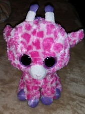 Ty Beanie Boos  TWIGS The Pink Giraffe Medium 9”