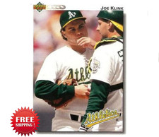 1992 Upper Deck Gold Hologram Baseball Card #530 Joe Klink Oakland Athletics