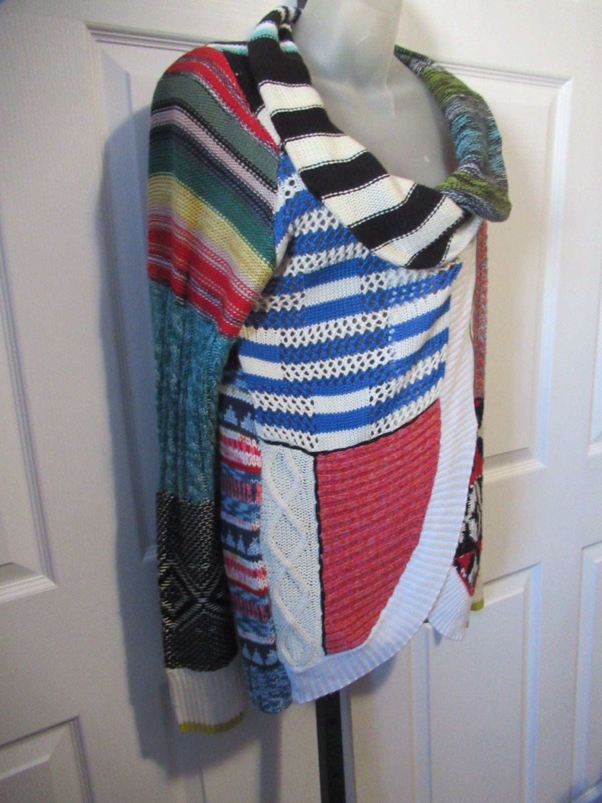 DESIGUAL Patchwork Asymmetrical Zip "NICE" Sweate… - image 3