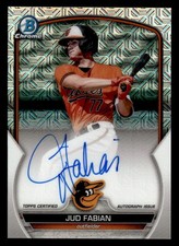 2023 Bowman #BMA-JF Jud Fabian Chrome Prospects Autographs Mojo Refractors