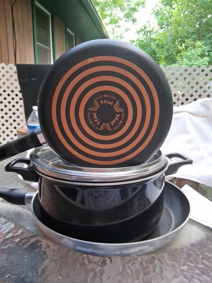 T-Fal Non-Stick 3 Pieces Not A Set, Fry Pan 12", Dutch Oven W/lid A 10 Cup Sauce