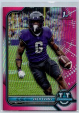 Zach Evans 2021 Bowman University Chrome Pink 1st RC Rookie #64 TCU Horned Frogs