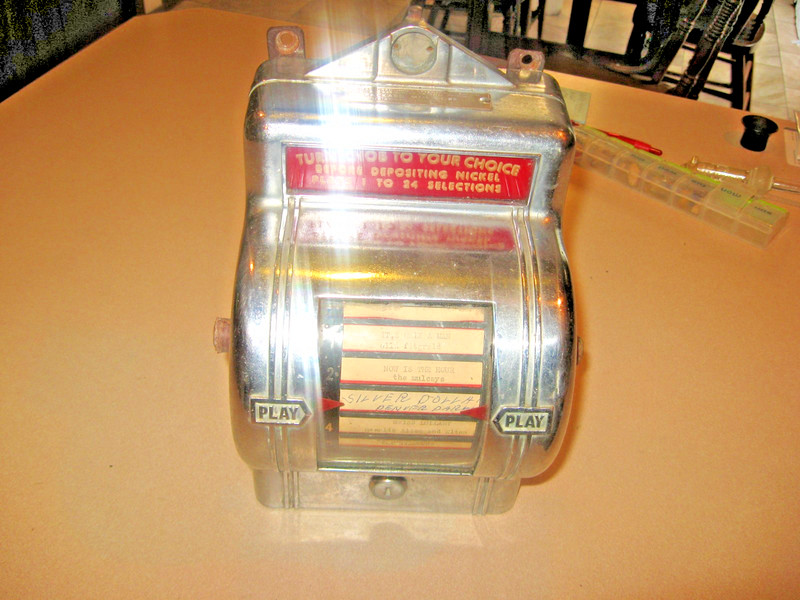 JUKE BOX COIN OPERATED RECORD SELECTOR 1950'S PACKARD MFG. INDIANAPOLIS IND. 