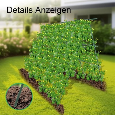 120cmx120cm Gurken Rankhilfe Set, Tomaten Faltbares A-förmig，einstellbare Breite
