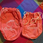 Crown Royal Peach Drawstring bag with embroidered peach 🍑  lot of 4 — photo 2