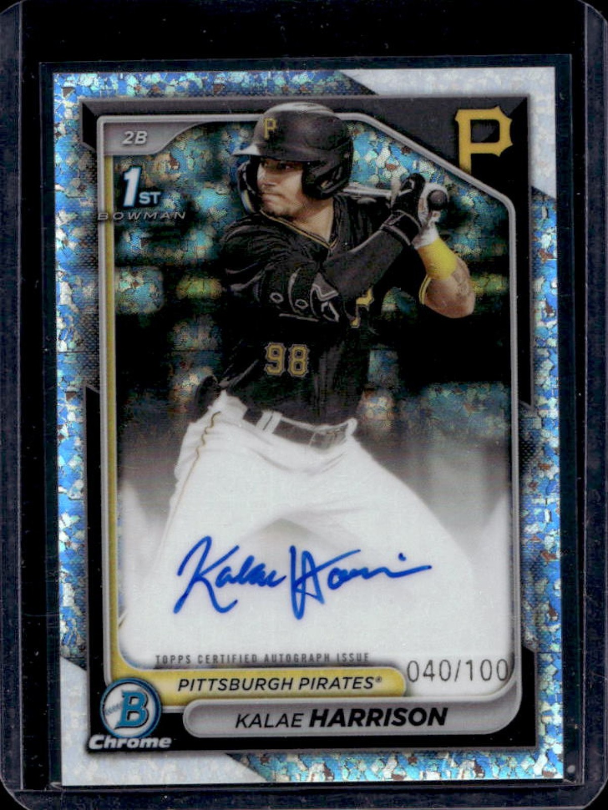 2024 Bowman Chrome Kalae Harrison Auto Mini Diamond Refractor 1st #40/100