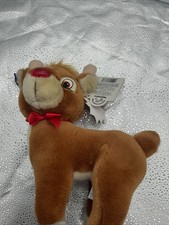 Applause Vintage Plush Rudolph The Red Nosed Reindeer 10" Battery Dead