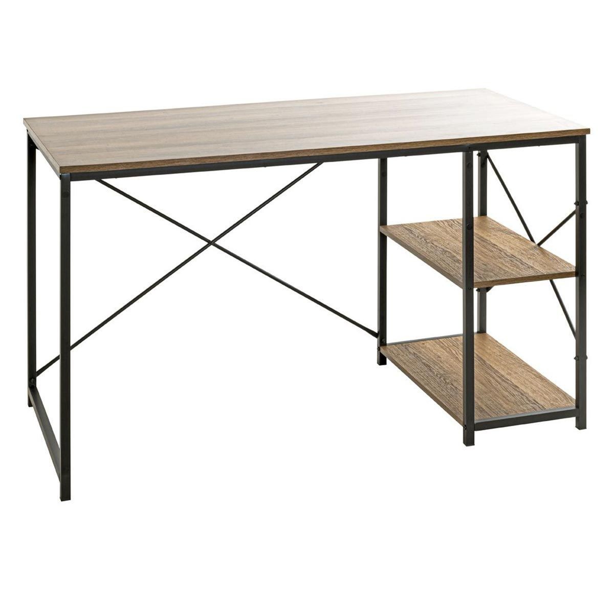 Bureau Ademo 120cm en chêne noble et finitions noires au design épuré