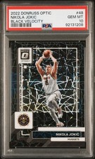 NIKOLA JOKIC 2022-23 Donruss Optic Black Velocity Prizm 35/39 PSA 10 Gem Mint