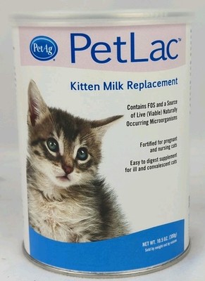 PetAg PetLac Kitten Milk Replacer Powder for Kittens Replacement 10.5 Oz