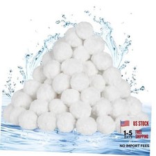 2.9 lbs Pool Filter Balls for Sand Filter, Reusable Pool Sand Filter White