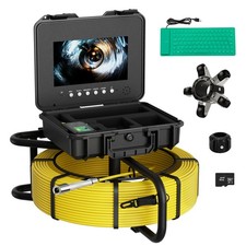 10" Pipe Inspection Camera w/ 512hz Meter Counter Sewer Camera Self Leveling 30M
