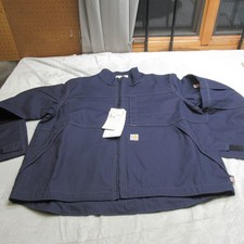 Carhartt FR Full Swing Jacket Mens 2XL Navy Flame Resistant Relax Quick Duck NEW