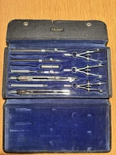 Vintage Dietzgen 1037 C Drafting Compass Set Drawing Instruments in Case German