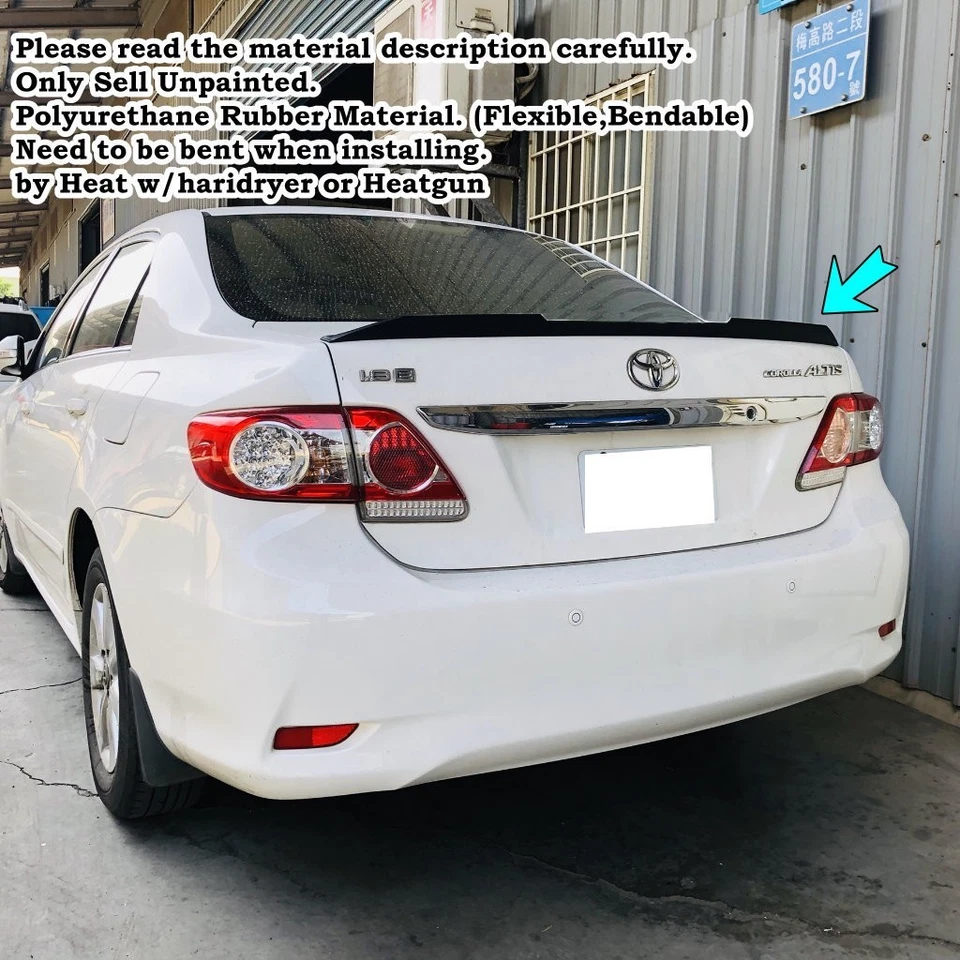 Kmh 284PC Type Rear Duckbill Trunk Spoiler Wing Fits 1998~2004 Audi A6 C5 Sedan - Image 2 of 4