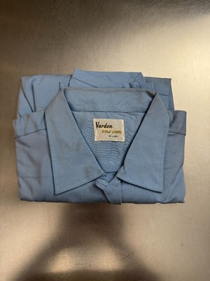 Vintage Vardon Gold Label Long Sleeve Button-Up Shirt Light Blue L 16-16 ½ 
