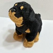 Ganz Webkinz Rottweiler Puppy Black Tan Plush Dog No Code HM183