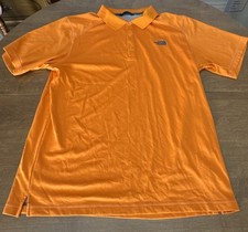 The North Face Shirt Mens Large Orange Short Sleeve Polo Logo Casual Outdoor